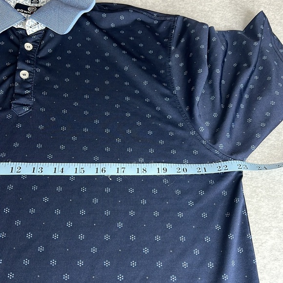 Crown & Eagle Mens Performance Golf Polo Shirt Blue Print Size XL Preppy - Picture 6 of 11
